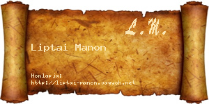 Liptai Manon névjegykártya
